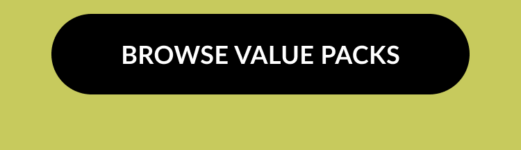 Browse Value Packs – Black call-to-action button on a yellow background that reads “BROWSE VALUE PACKS.”