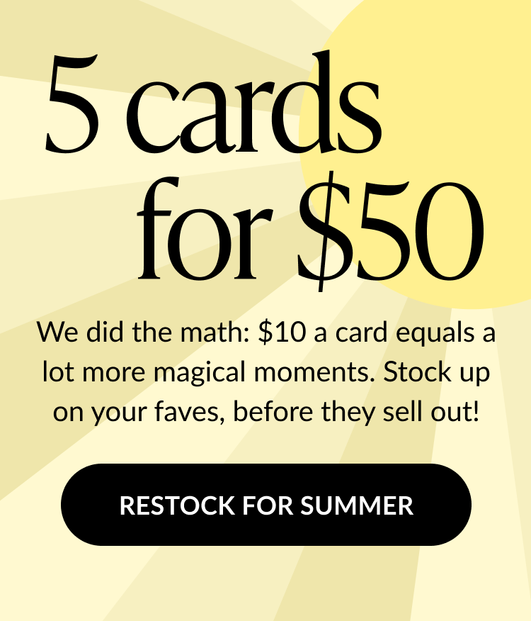 5 cards for $50