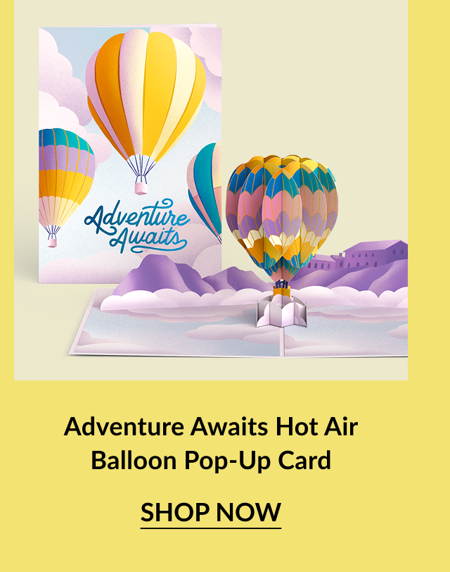 Hot air balloon pop-up card.