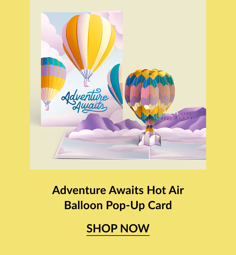Hot air balloon pop-up card.