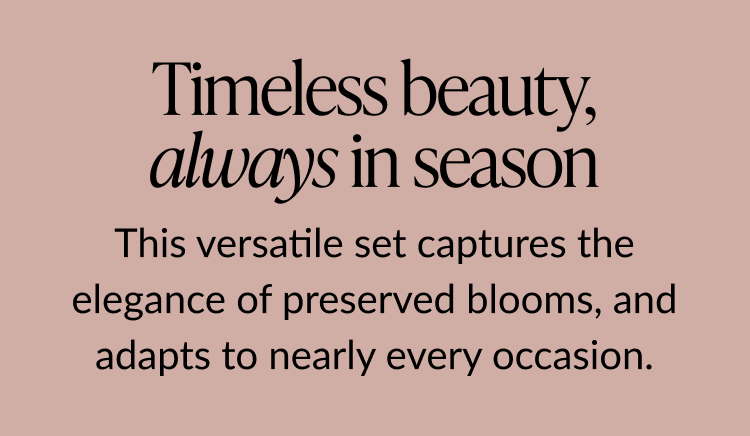 Timeless beauty, always in season. Elegant notecards with preserved blooms for any occasion.