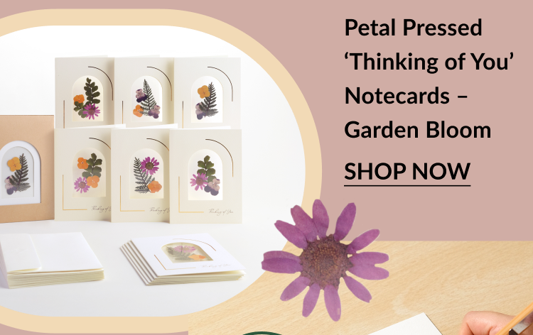 Petal Pressed ‘Thinking of You’ Notecards - Garden Bloom set with floral designs. Shop now.