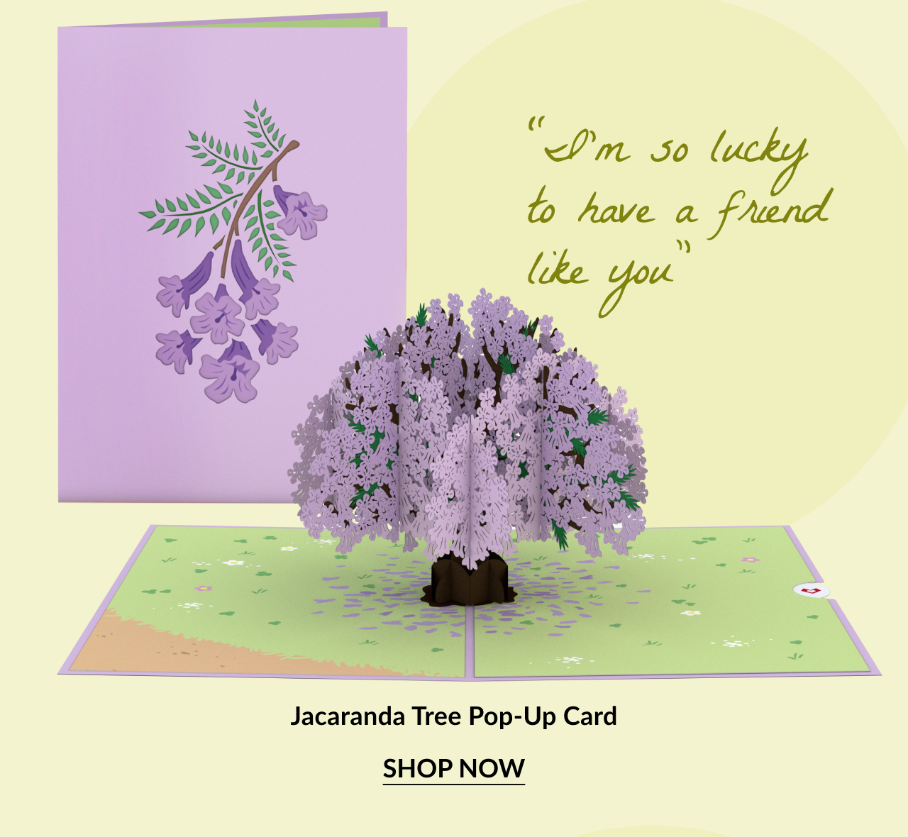 Jacaranda Tree Pop-Up Card with 