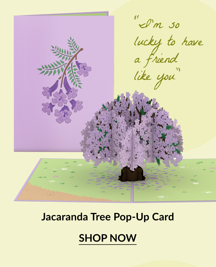 Jacaranda Tree Pop-Up Card with 