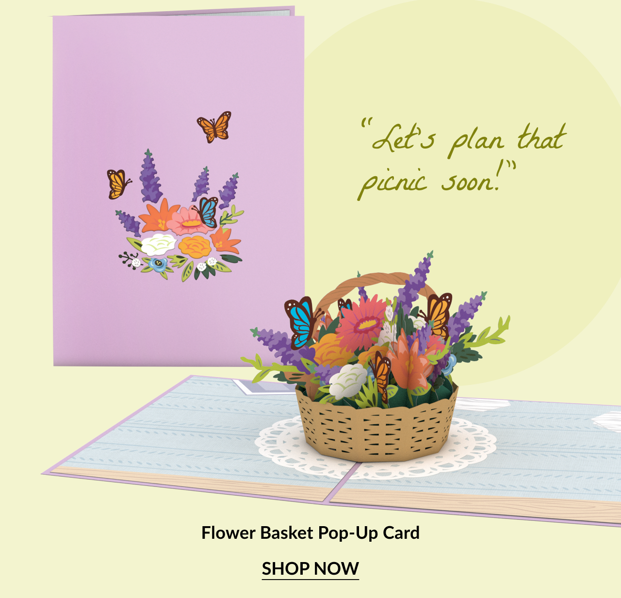 Flower Basket Pop-Up Card with 