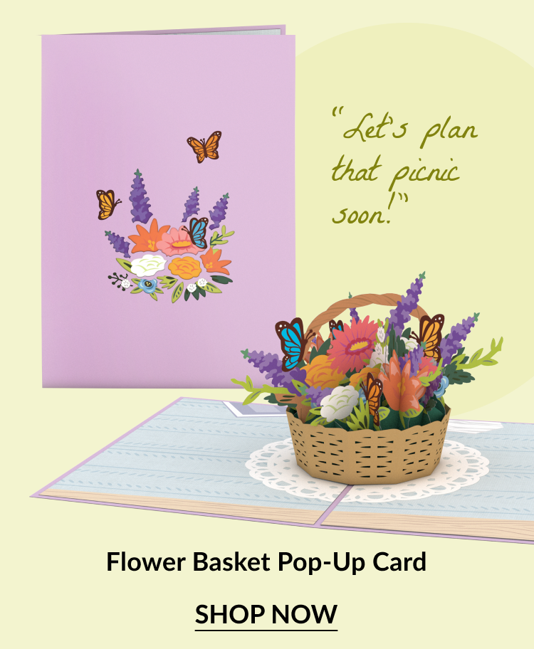 Flower Basket Pop-Up Card with 