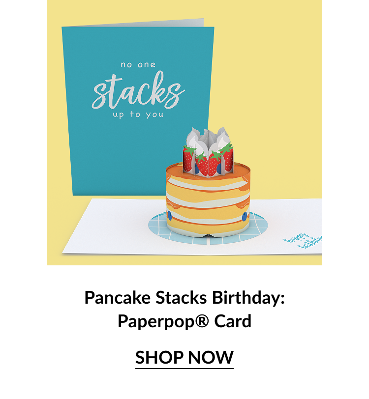 Pancake Stacks Birthday Paperpop® Card.