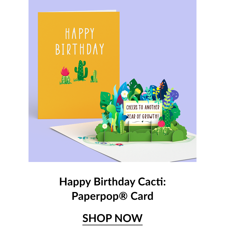 Happy Birthday Cacti Paperpop® Card.