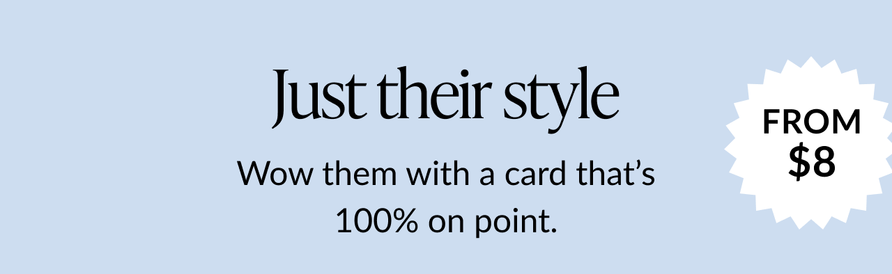 “Just their style” from $8 banner.