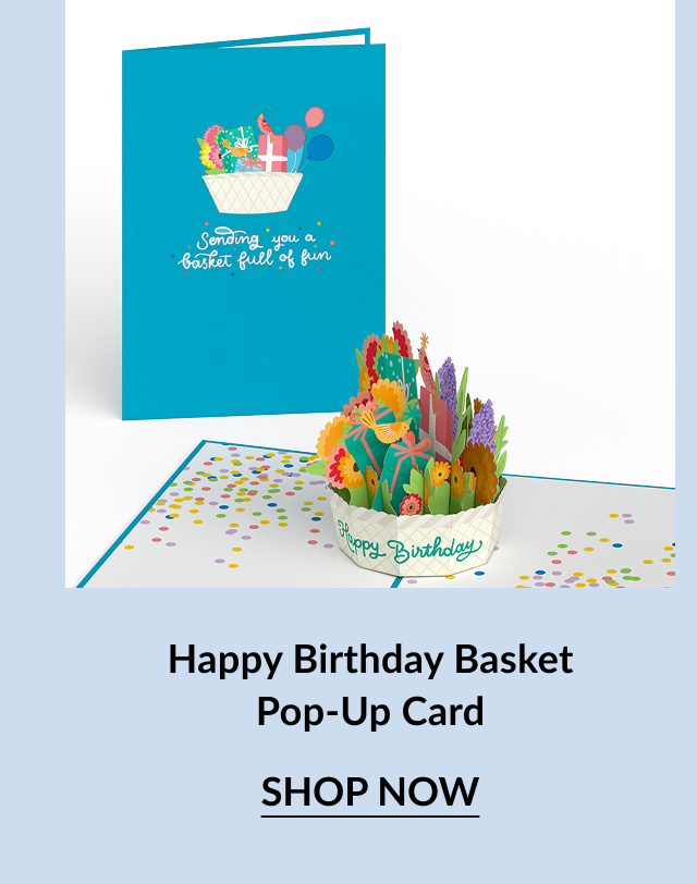 Happy Birthday Basket Pop-Up Card.