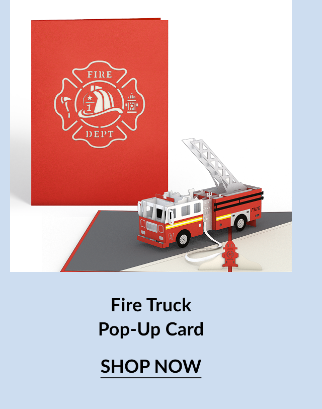 Fire Truck Pop-Up Card.