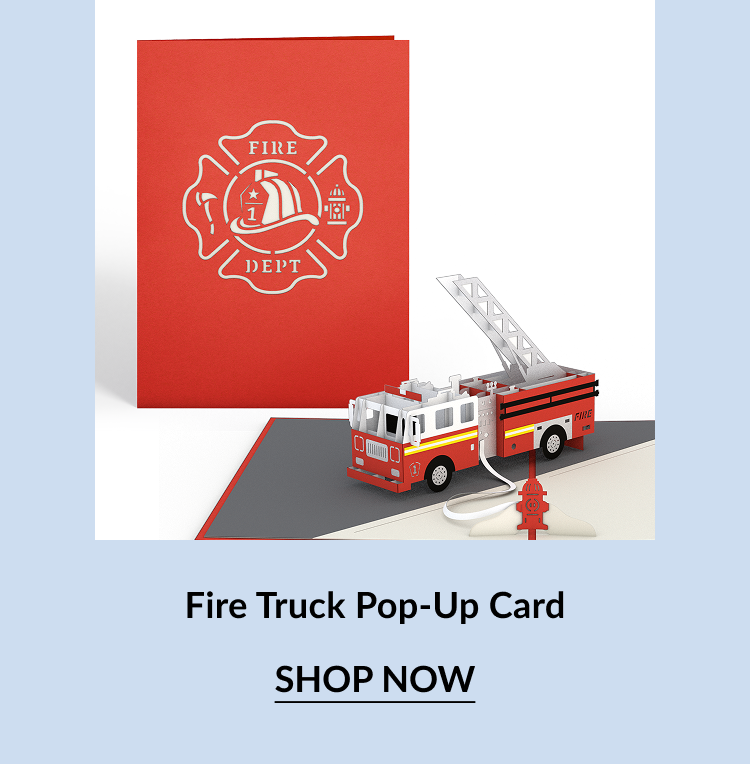 Fire Truck Pop-Up Card.