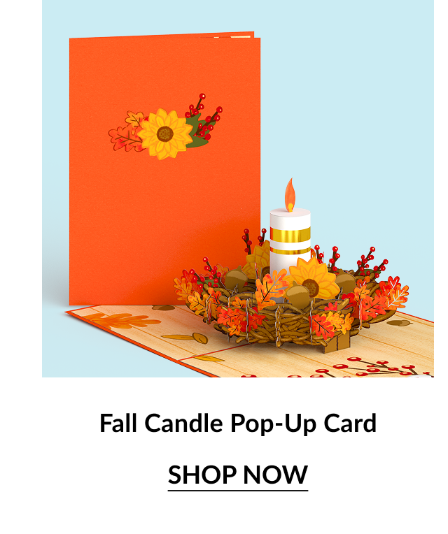 Fall Candle Pop-Up Card.