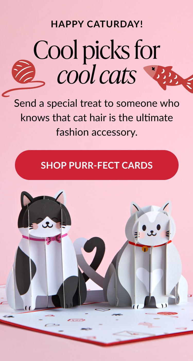 Two pop-up cats with 