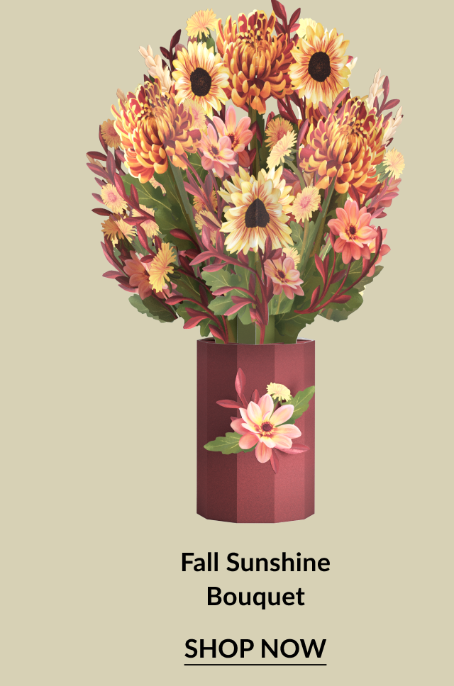 Fall Sunshine Bouquet pop-up flower card