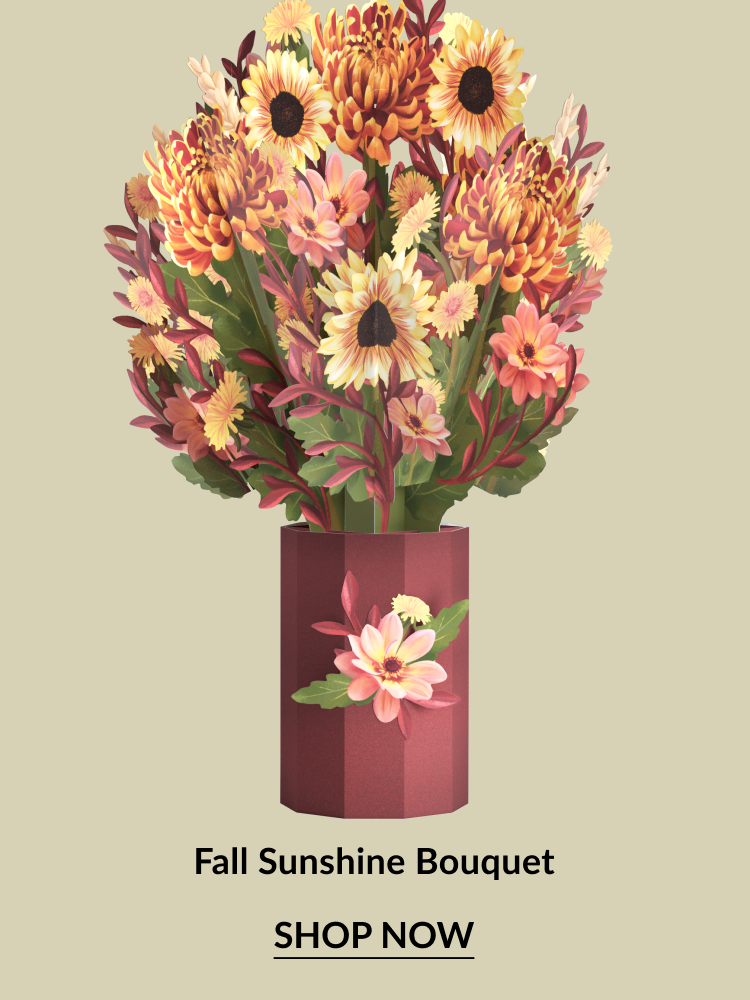 Fall Sunshine Bouquet pop-up flower card