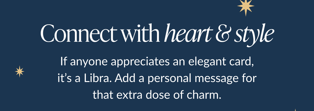 Connect with heart and style Libra season message about adding charm with a personal note