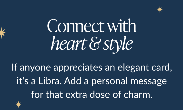 Connect with heart and style Libra season message about adding charm with a personal note