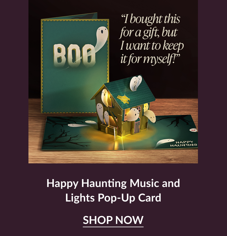 Halloween candlelight light-up pop-up card with moths