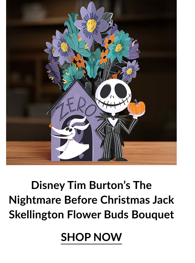 Jack Skellington flower bouquet with Zero doghouse