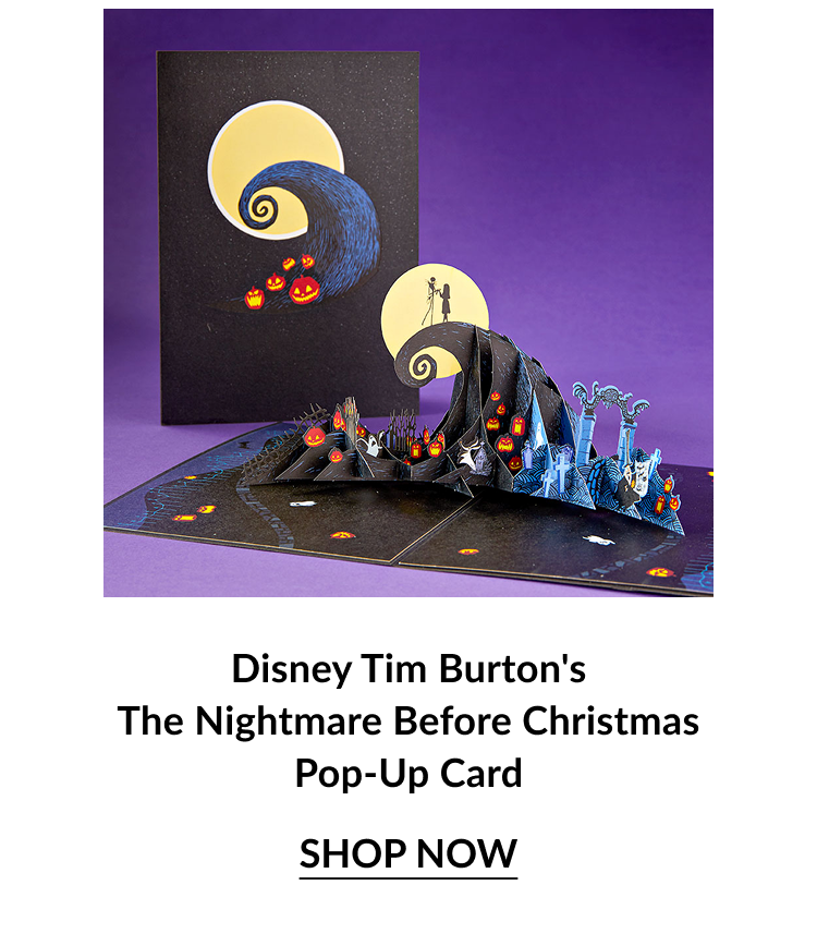 Nightmare Before Christmas pop-up card with Jack Skellington and pumpkins