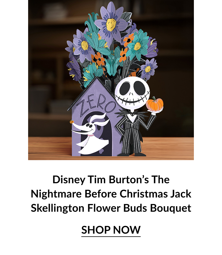 Jack Skellington flower bouquet with Zero doghouse