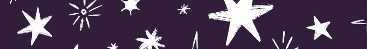 Dark purple background with white illustrated stars.