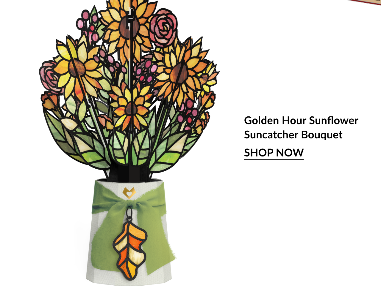 Golden Hour Sunflower Suncatcher Bouquet with yellow and pink flowers. Shop now.