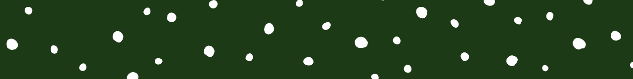 Dark green background with white illustrated snow dots.