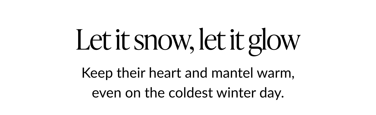 Let it snow let it glow text headline