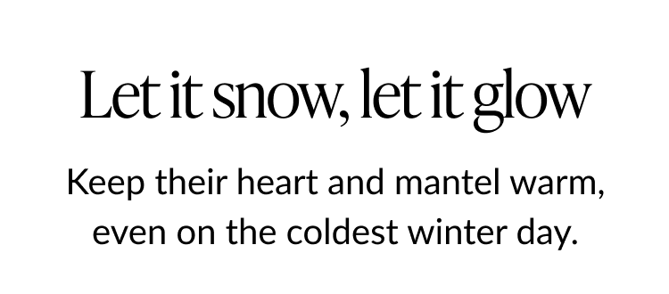 Let it snow let it glow text headline