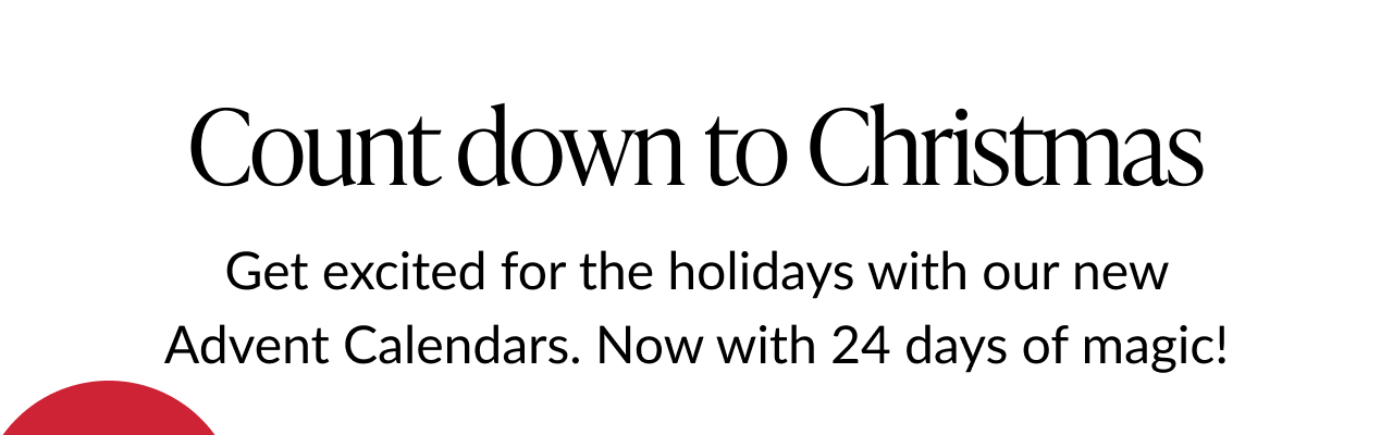 Countdown to Christmas headline with subhead