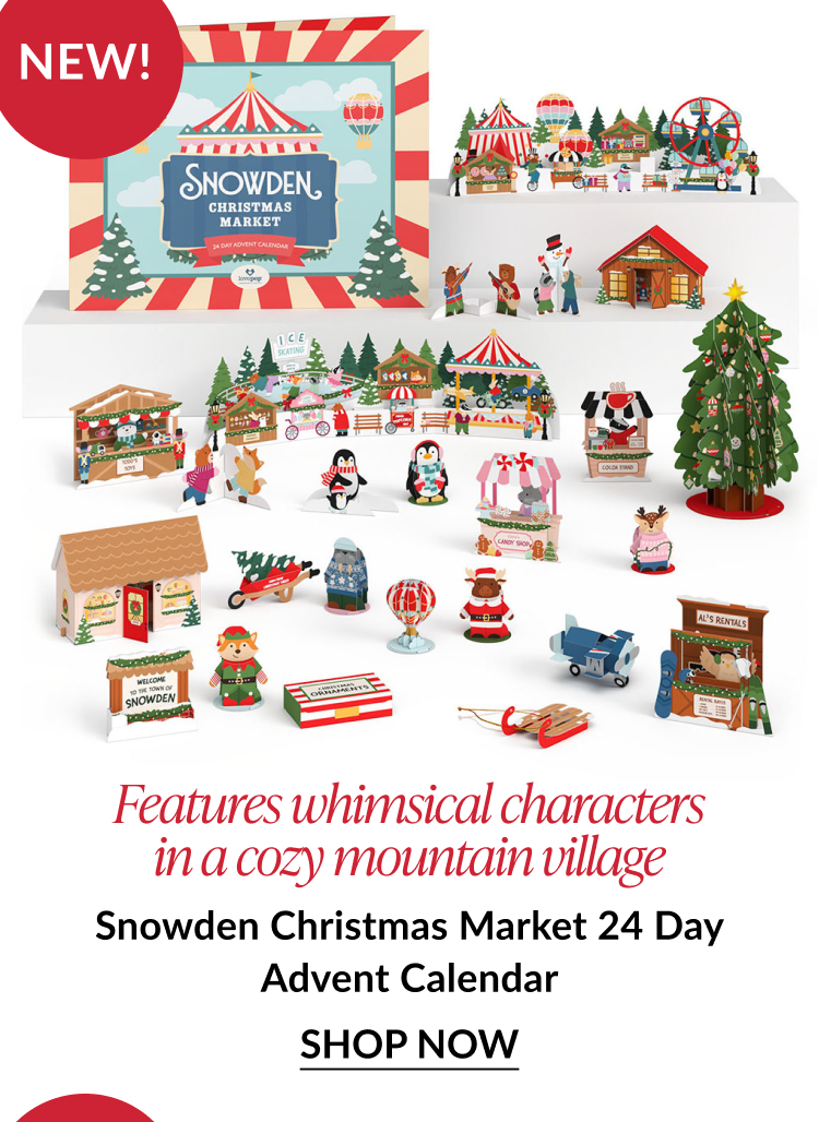 Snowden Christmas Market advent calendar with scene pieces