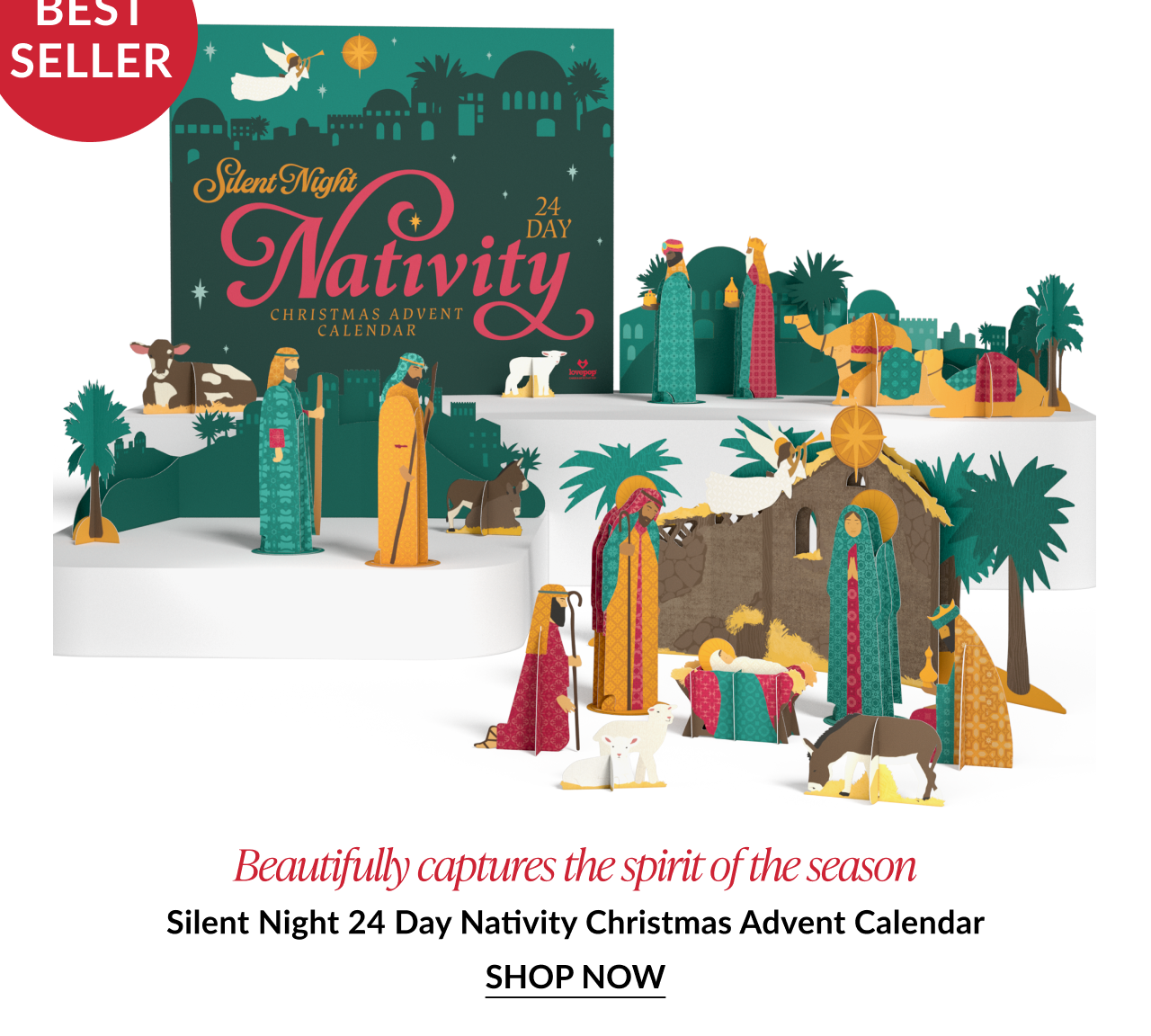 Silent Night Nativity Advent Calendar – best seller with 24 pieces