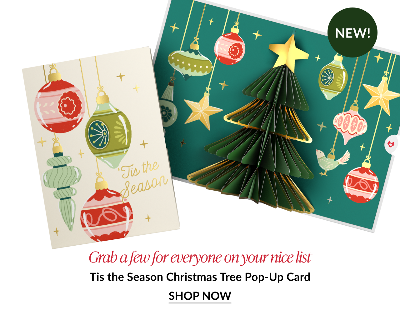 tis the season christmas tree pop up card