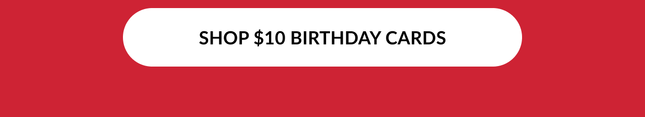 button shop ten dollar birthday cards on red background