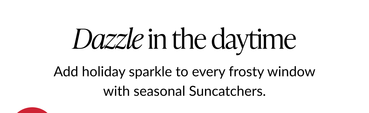 Dazzle in the daytime message for holiday window suncatchers
