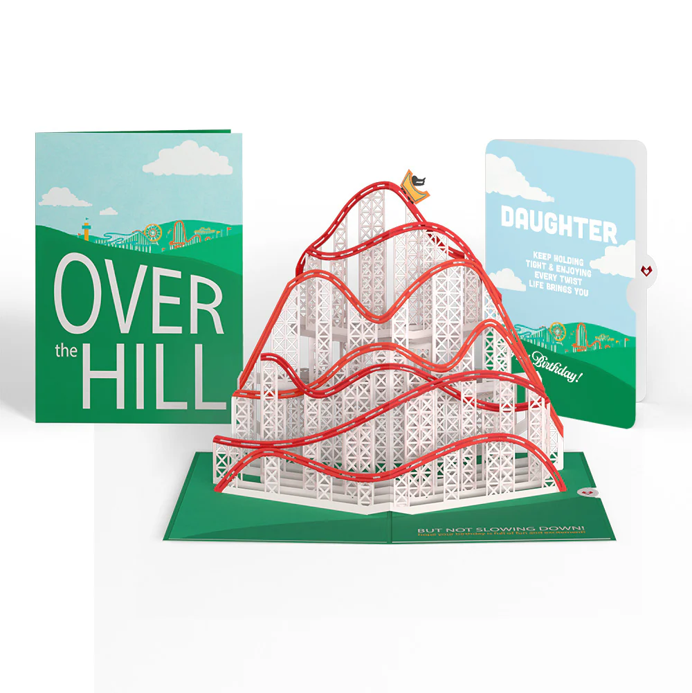 Over the Hill Birthday Pop-Up Card and Sentiment Set for Daughter