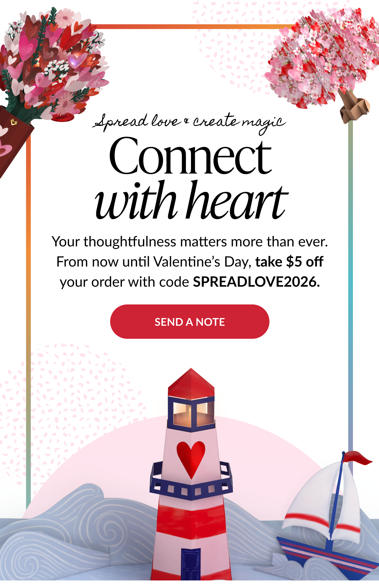 Valentine’s Day pop-up cards and light-up gifts collection