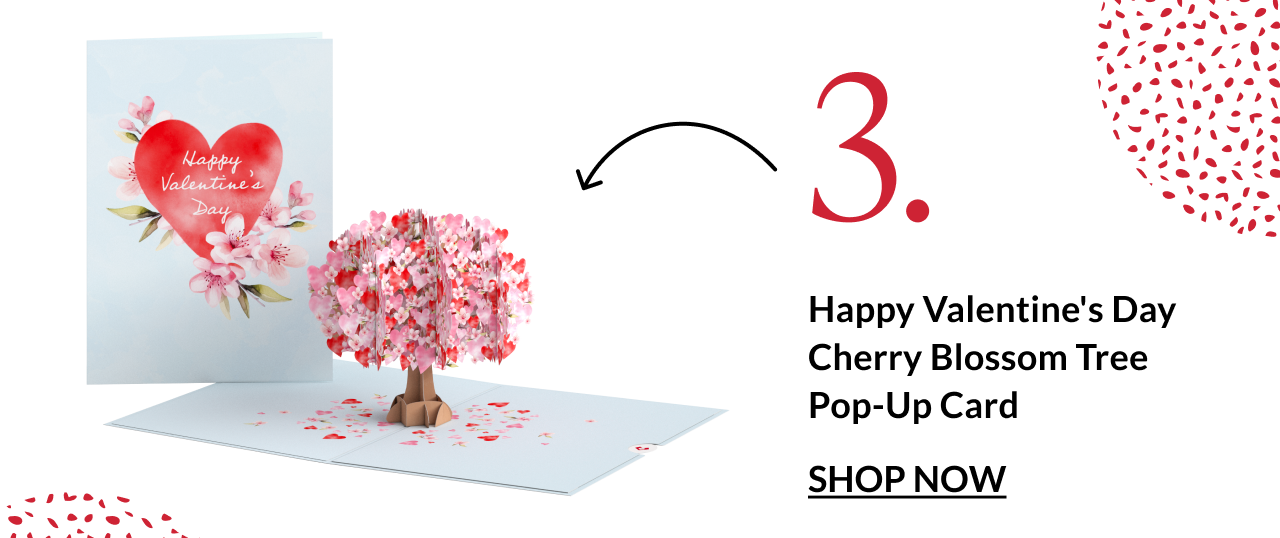 Cherry blossom tree Valentine pop-up card