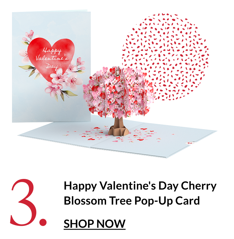 Cherry blossom tree Valentine pop-up card