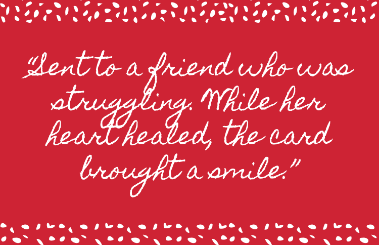 Customer testimonial about Valentine pop-up cards