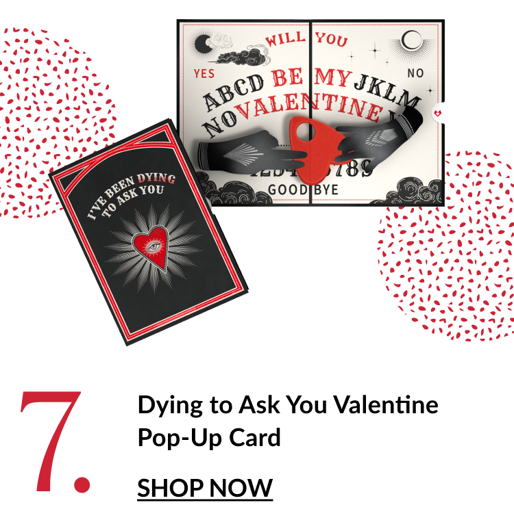 Skeleton-themed Valentine pop-up card