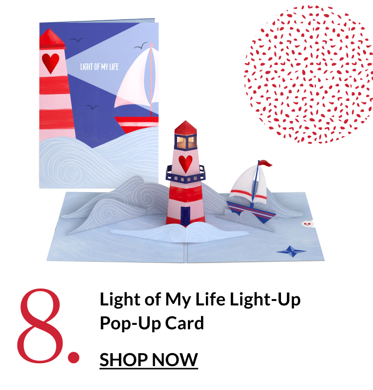 Heart-themed light-up Valentine pop-up card