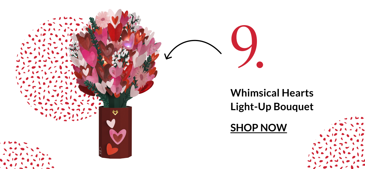 Light-up heart bouquet Valentine gift