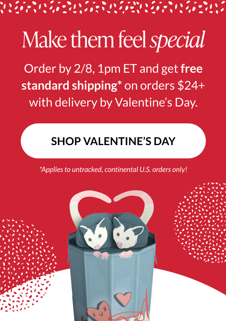 Funny possum Valentine pop-up card reminder