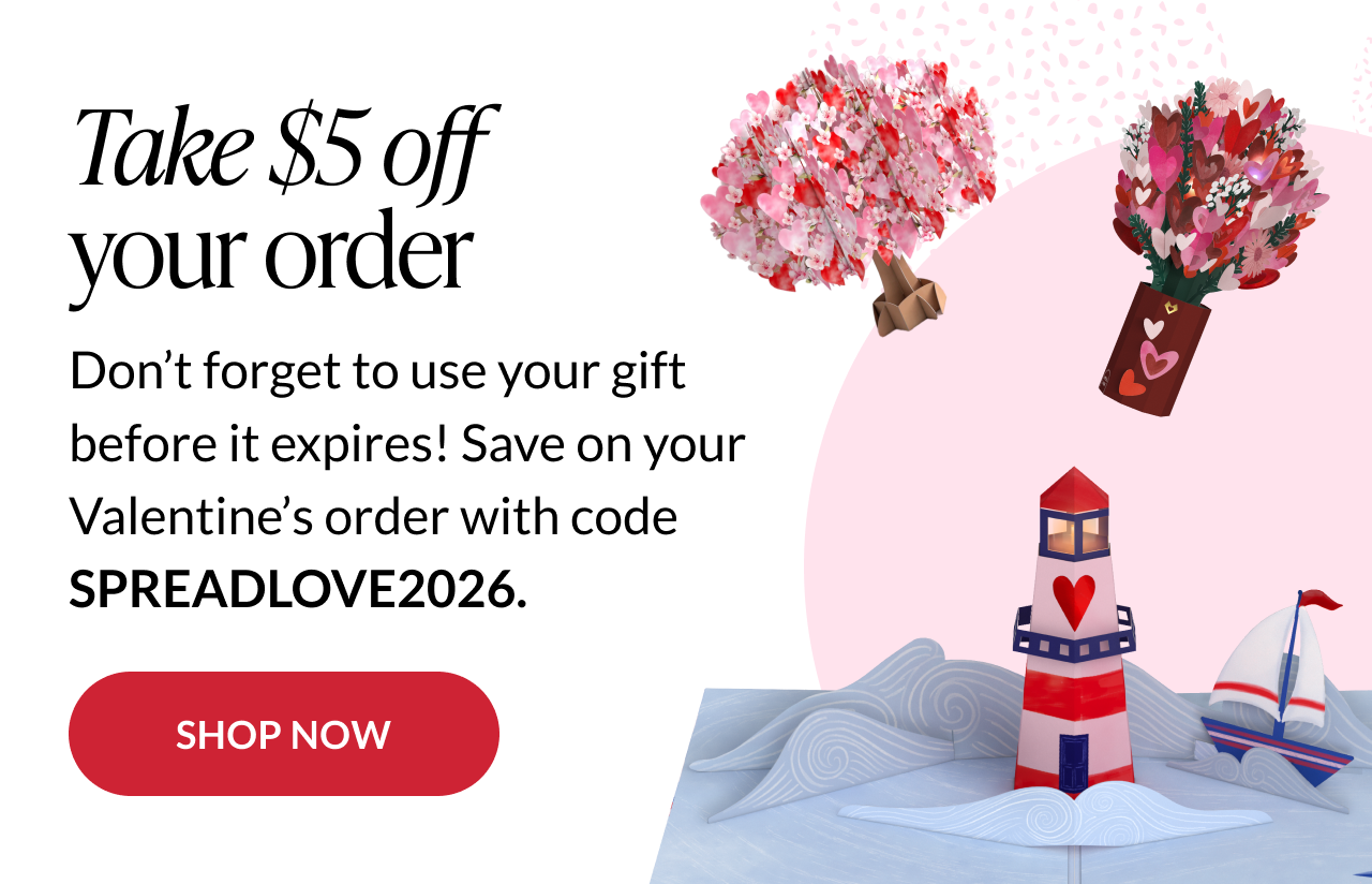 Take $5 off your order promotional message