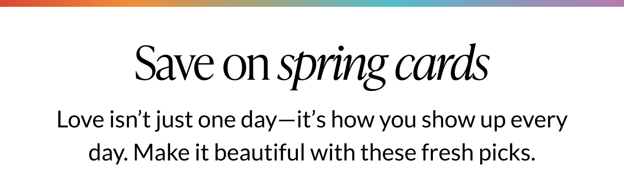 Assorted spring-themed greeting cards with floral artwork