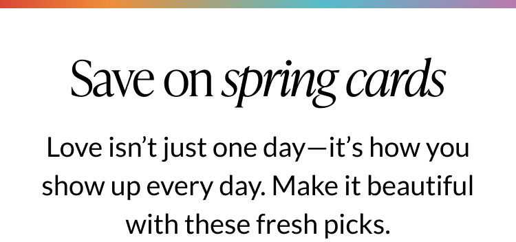 Assorted spring-themed greeting cards with floral artwork