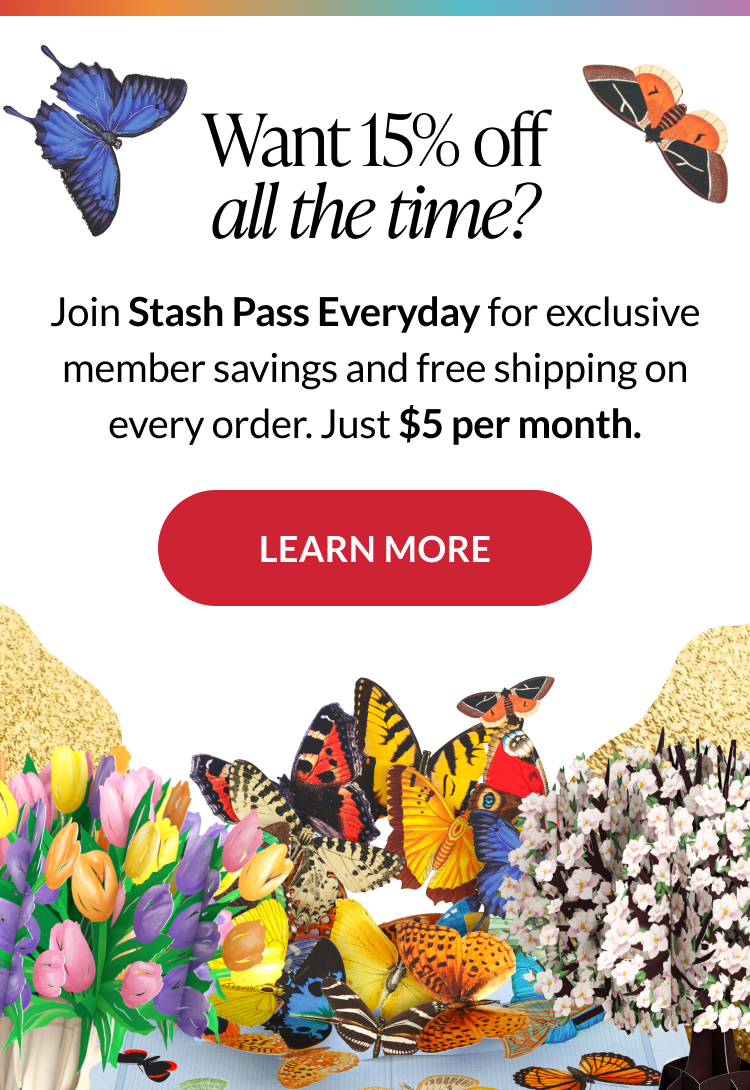 Stash Pass membership message with green branded design